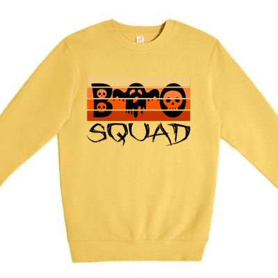 Boo Squad Funny Happy Halloween Cute Ghost Premium Crewneck Sweatshirt