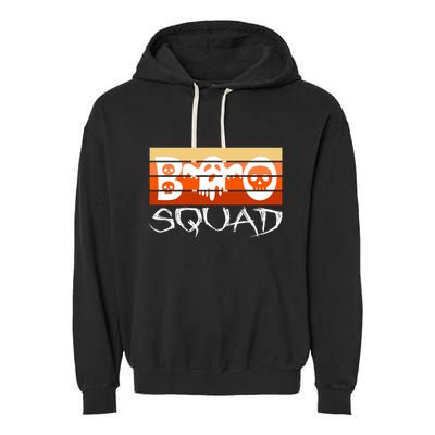 Boo Squad Funny Happy Halloween Cute Ghost Garment-Dyed Fleece Hoodie