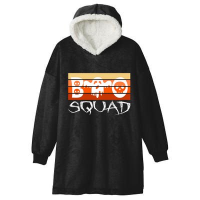 Boo Squad Funny Happy Halloween Cute Ghost Hooded Wearable Blanket