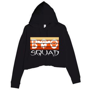 Boo Squad Funny Happy Halloween Cute Ghost Crop Fleece Hoodie