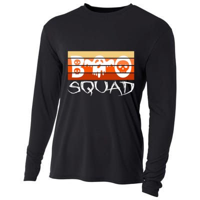 Boo Squad Funny Happy Halloween Cute Ghost Cooling Performance Long Sleeve Crew