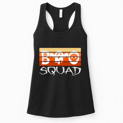 Boo Squad Funny Happy Halloween Cute Ghost Womens Tank Top