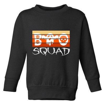 Boo Squad Funny Happy Halloween Cute Ghost Toddler Sweatshirt