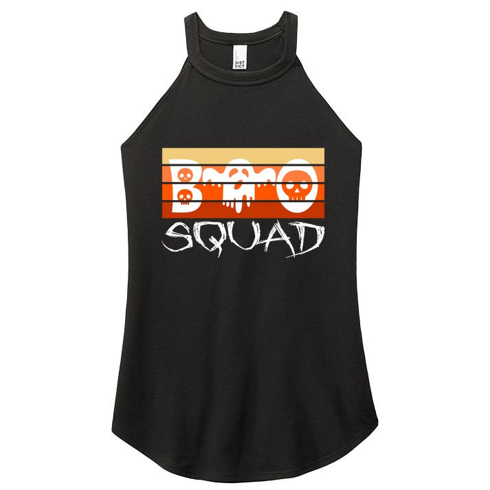 Boo Squad Funny Happy Halloween Cute Ghost Women's Perfect Tri Rocker Tank