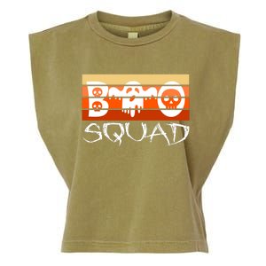 Boo Squad Funny Happy Halloween Cute Ghost Garment-Dyed Women's Muscle Tee