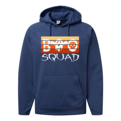 Boo Squad Funny Happy Halloween Cute Ghost Performance Fleece Hoodie