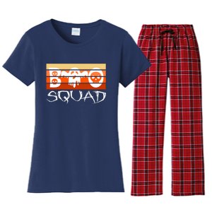 Boo Squad Funny Happy Halloween Cute Ghost Women's Flannel Pajama Set