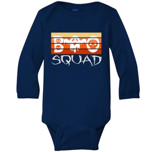 Boo Squad Funny Happy Halloween Cute Ghost Baby Long Sleeve Bodysuit