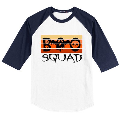 Boo Squad Funny Happy Halloween Cute Ghost Baseball Sleeve Shirt