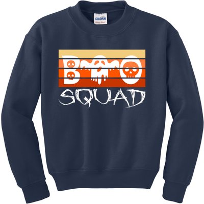 Boo Squad Funny Happy Halloween Cute Ghost Kids Sweatshirt