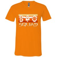 Boo Squad Funny Happy Halloween Cute Ghost V-Neck T-Shirt