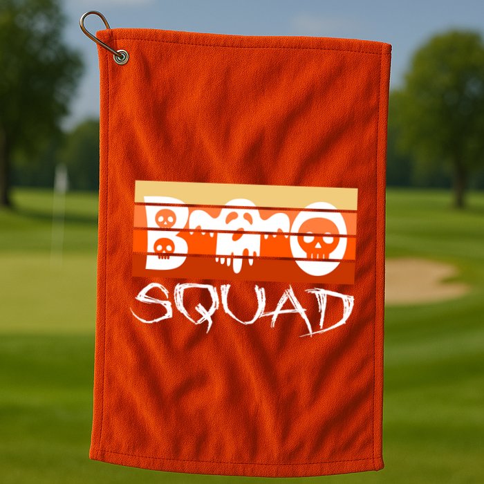 Boo Squad Funny Happy Halloween Cute Ghost Golf Towel
