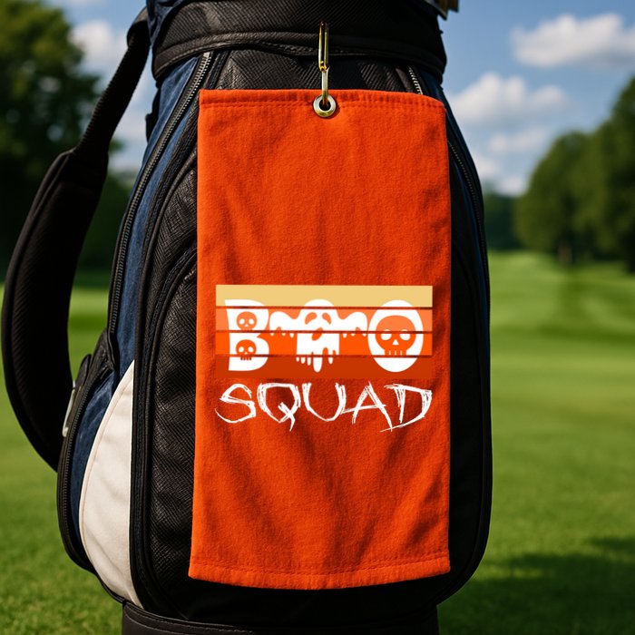 Boo Squad Funny Happy Halloween Cute Ghost Golf Towel