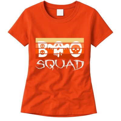Boo Squad Funny Happy Halloween Cute Ghost Womens T-Shirt