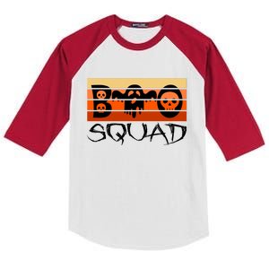 Boo Squad Funny Happy Halloween Cute Ghost Kids Colorblock Raglan Jersey