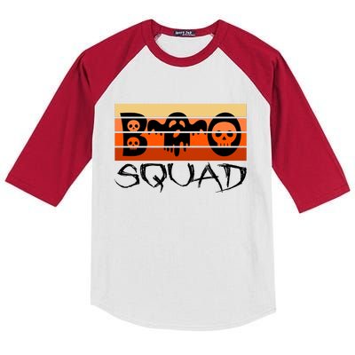 Boo Squad Funny Happy Halloween Cute Ghost Kids Colorblock Raglan Jersey