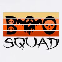 Boo Squad Funny Happy Halloween Cute Ghost Garment-Dyed Sweatshirt
