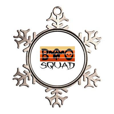 Boo Squad Funny Happy Halloween Cute Ghost Metallic Star Ornament