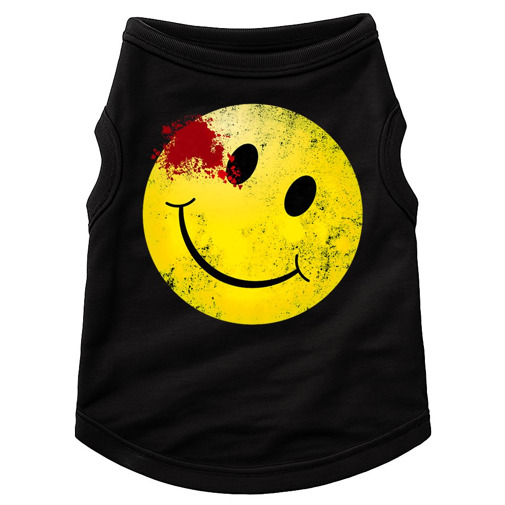 Bloody Smiling Face I Vintage Smile Emojicon Doggie Tank