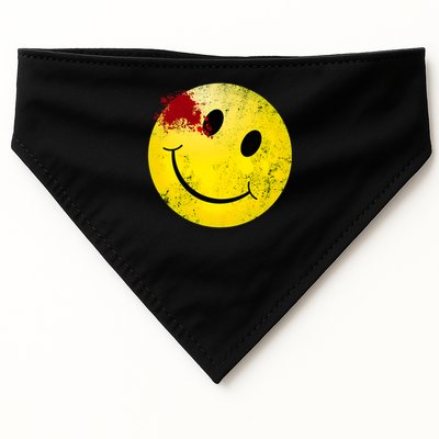 Bloody Smiling Face I Vintage Smile Emojicon USA-Made Doggie Bandana