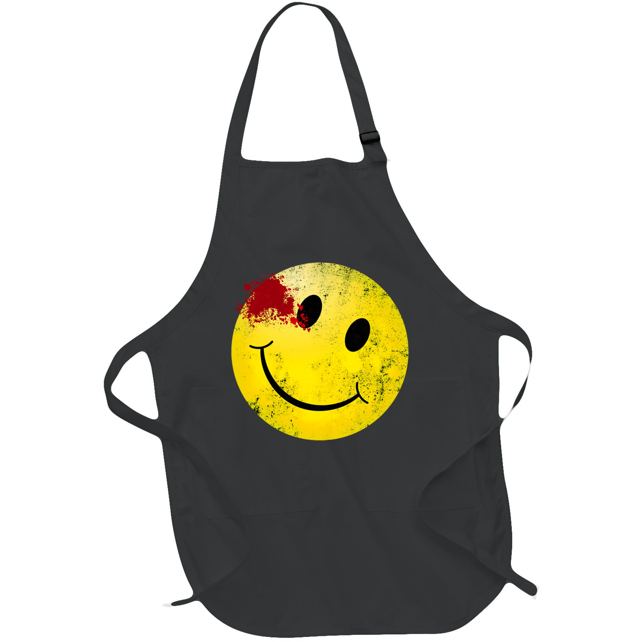 Bloody Smiling Face I Vintage Smile Emojicon Apron