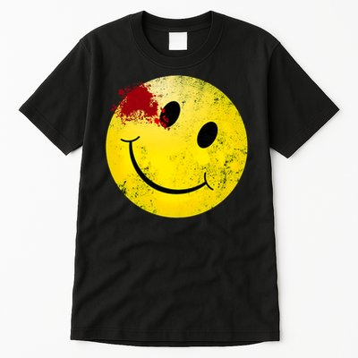 Bloody Smiling Face I Vintage Smile Emojicon Tall T-Shirt