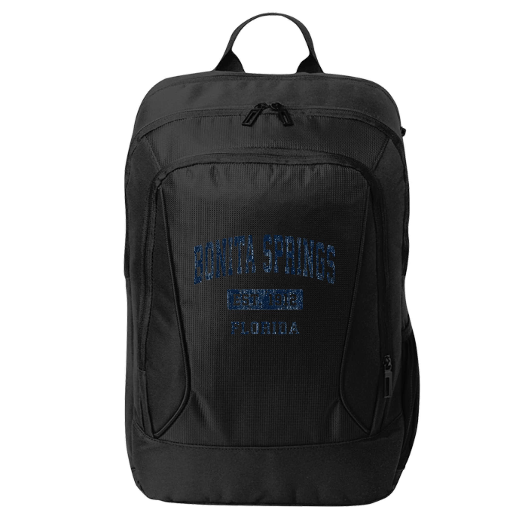 Bonita Springs Florida Fl Vintage Established De City Backpack