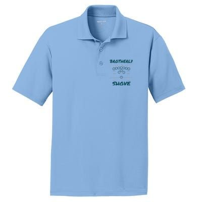 Brotherly Shove Funny Football PosiCharge RacerMesh Polo