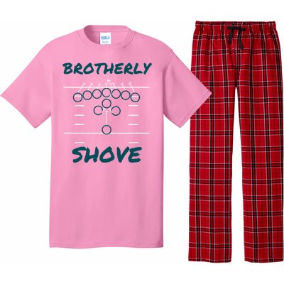 Brotherly Shove Funny Football Pajama Set