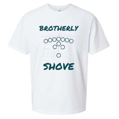 Brotherly Shove Funny Football Sueded Cloud Jersey T-Shirt