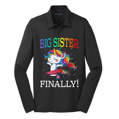 Big Sister Finally Unicorn Silk Touch Performance Long Sleeve Polo