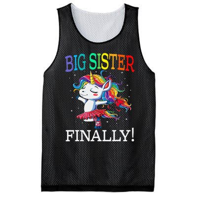 Big Sister Finally Unicorn Mesh Reversible Basketball Jersey Tank