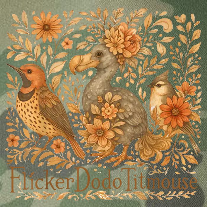 Bird Subtle Flicker Dodo Titmouse  Legacy Tie Dye Trucker Hat