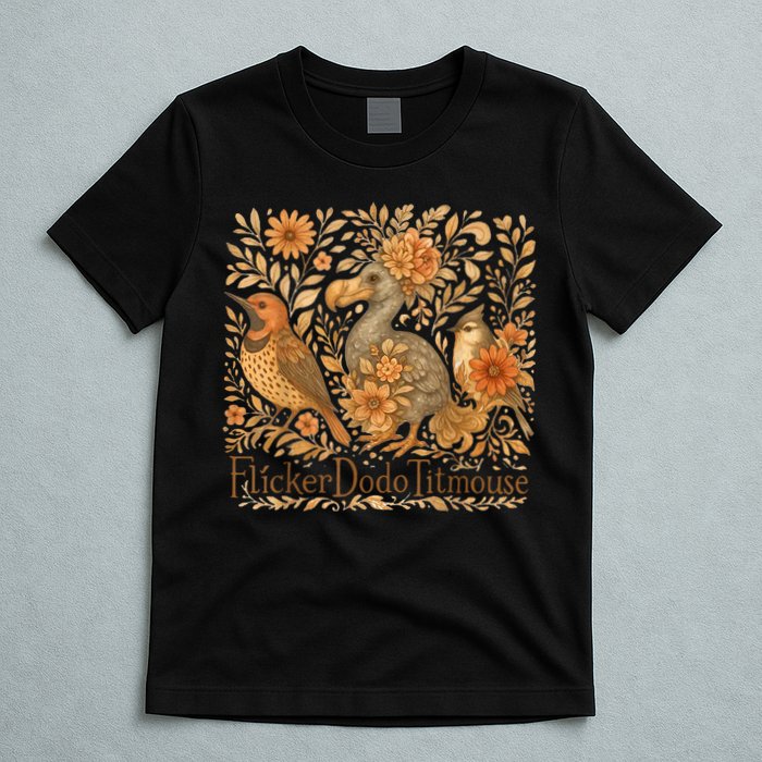 Bird Subtle Flicker Dodo Titmouse  T-Shirt