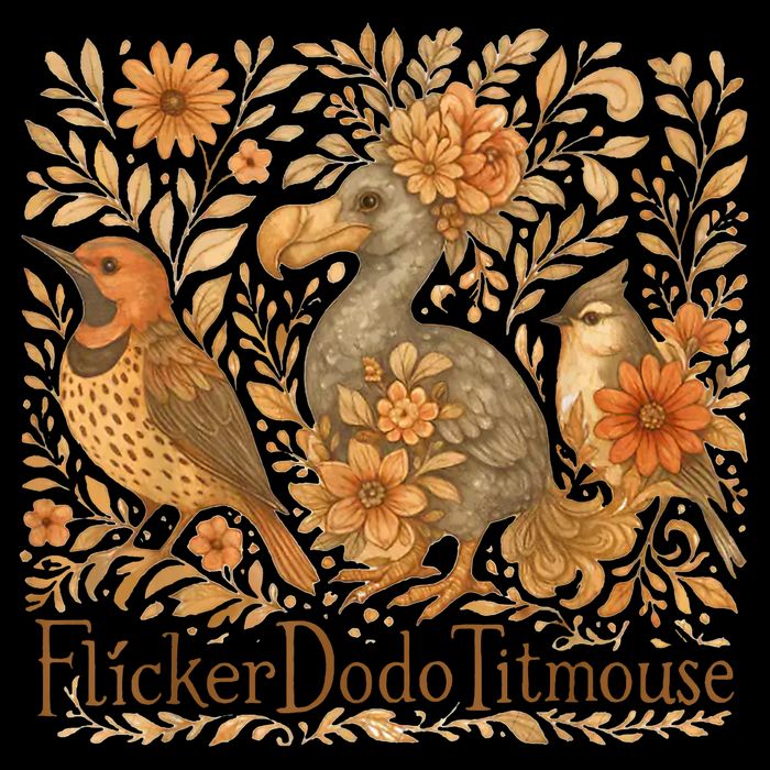 Bird Subtle Flicker Dodo Titmouse  Bucket Hat