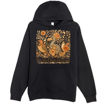 Bird Subtle Flicker Dodo Titmouse  Premium Pullover Hoodie