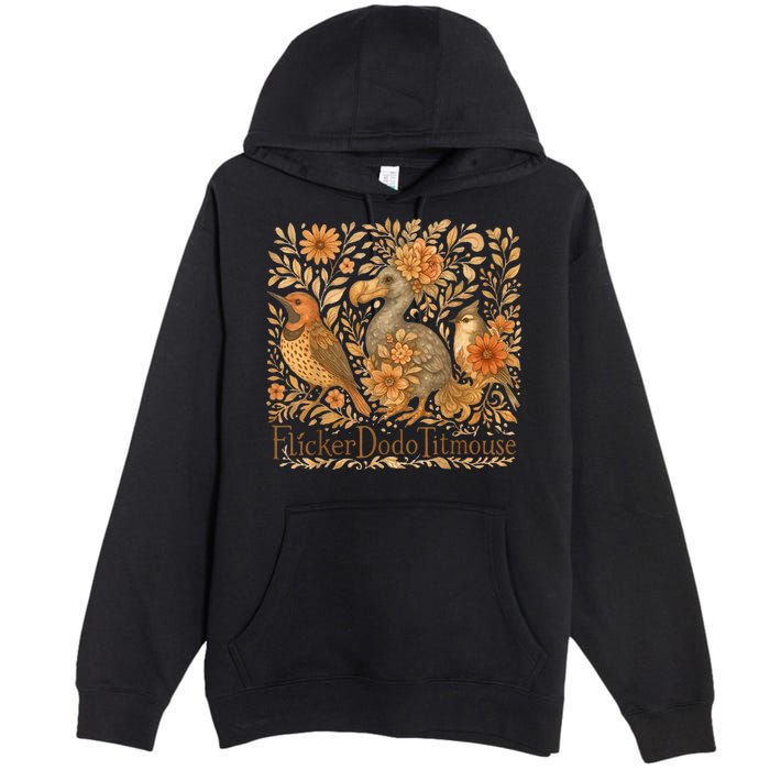 Bird Subtle Flicker Dodo Titmouse  Premium Pullover Hoodie