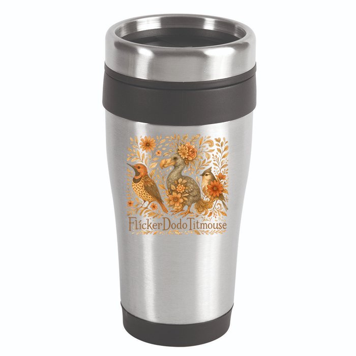 Bird Subtle Flicker Dodo Titmouse  16oz Travel Tumbler