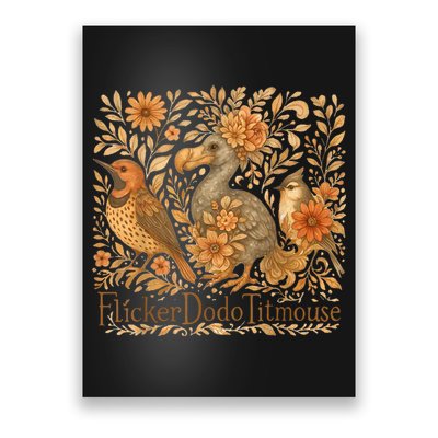 Bird Subtle Flicker Dodo Titmouse  Poster