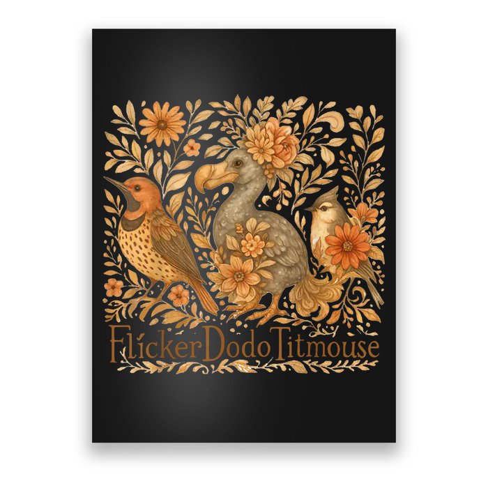 Bird Subtle Flicker Dodo Titmouse  Poster