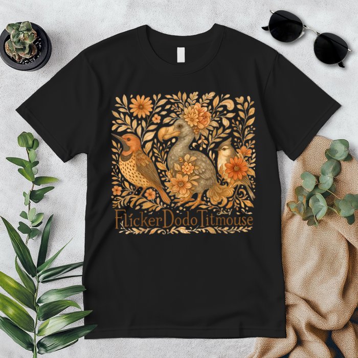 Bird Subtle Flicker Dodo Titmouse  Premium T-Shirt