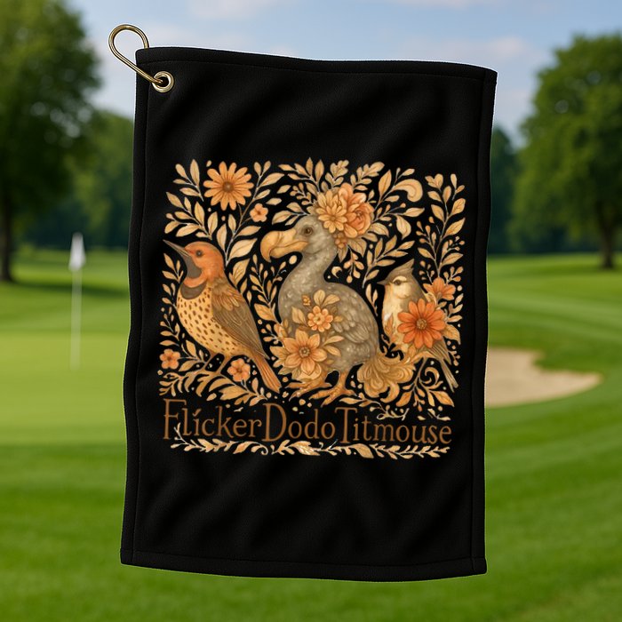 Bird Subtle Flicker Dodo Titmouse  Golf Towel