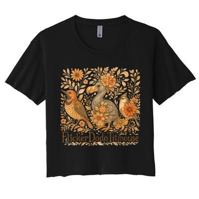 Bird Subtle Flicker Dodo Titmouse  Crop Top