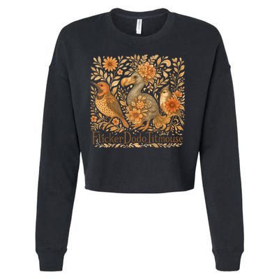 Bird Subtle Flicker Dodo Titmouse  Cropped Pullover Crew