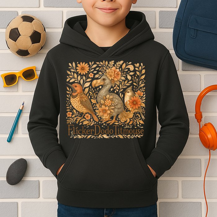Bird Subtle Flicker Dodo Titmouse  Kids Hoodie