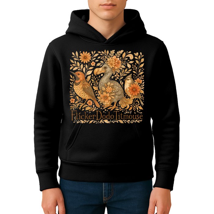 Bird Subtle Flicker Dodo Titmouse  Kids Hoodie