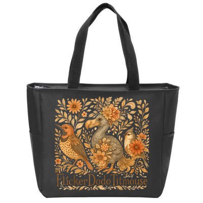 Bird Subtle Flicker Dodo Titmouse  Zip Tote Bag