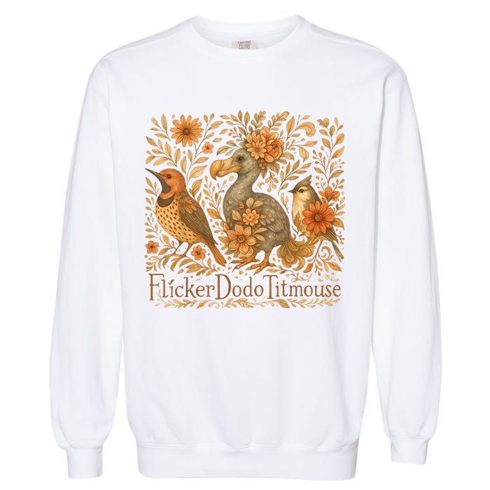 Bird Subtle Flicker Dodo Titmouse  Garment-Dyed Sweatshirt