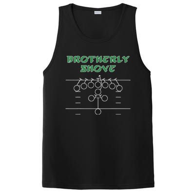 Brotherly Shove Football Mom Funny Football Fan Vintage  PosiCharge Competitor Tank