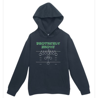 Brotherly Shove Football Mom Funny Football Fan Vintage  Urban Pullover Hoodie